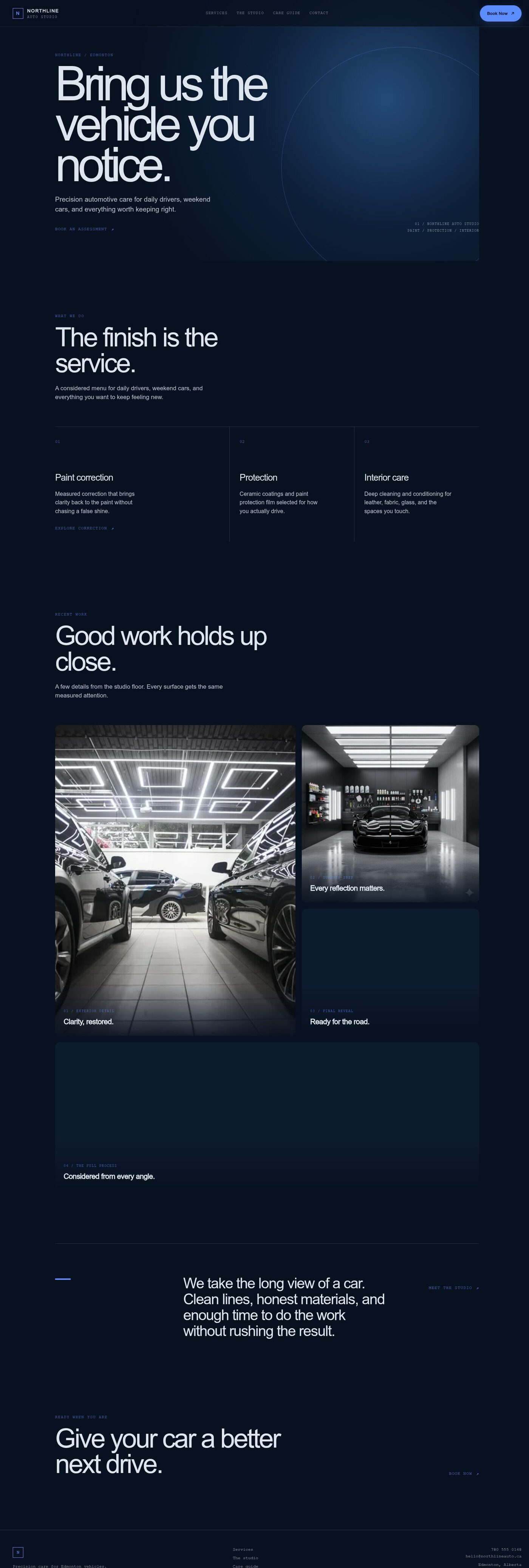 Northline Auto Studio website preview