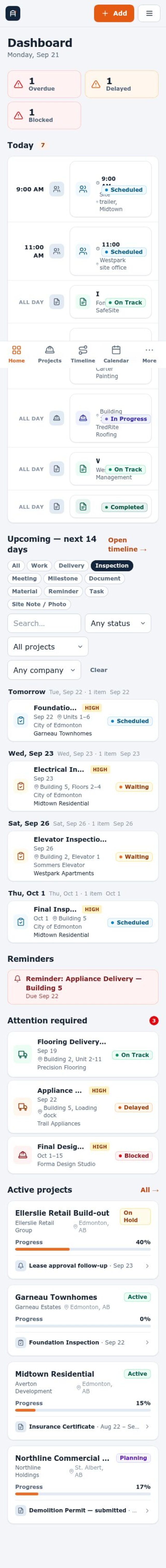 SiteFlow mobile preview
